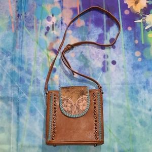 Trinity Ranch Leather HairOn Cowhide Crossbody Bag